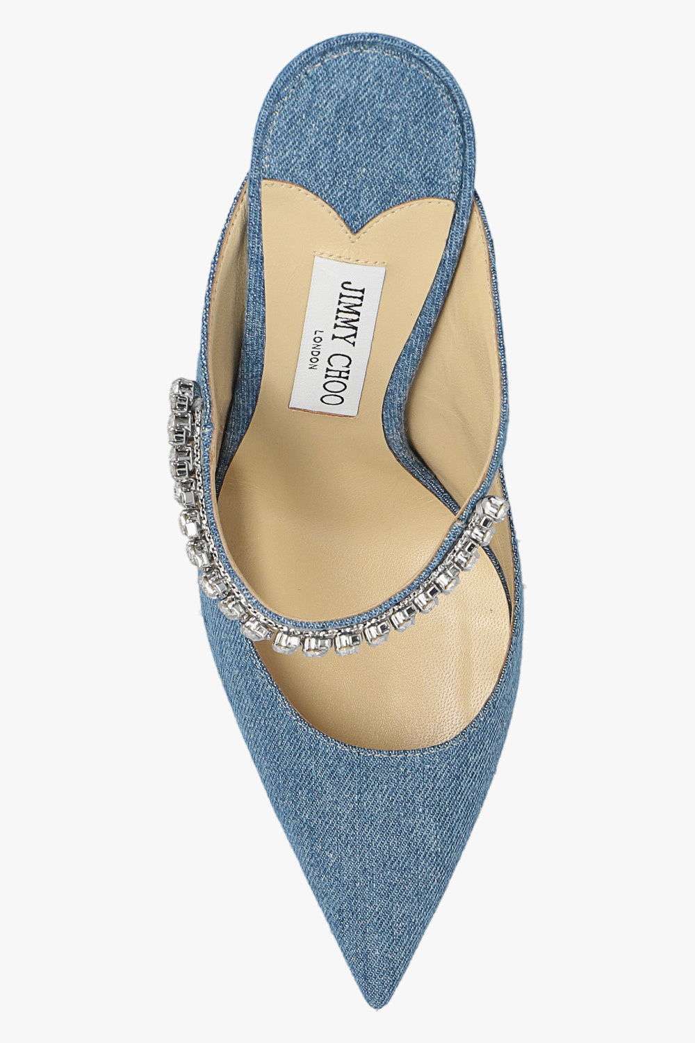 IetpShops Morocco Blue Bing heeled slides Jimmy Choo denvee